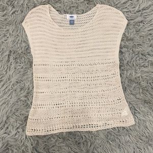 Old Navy girls cream top size leg 12-14